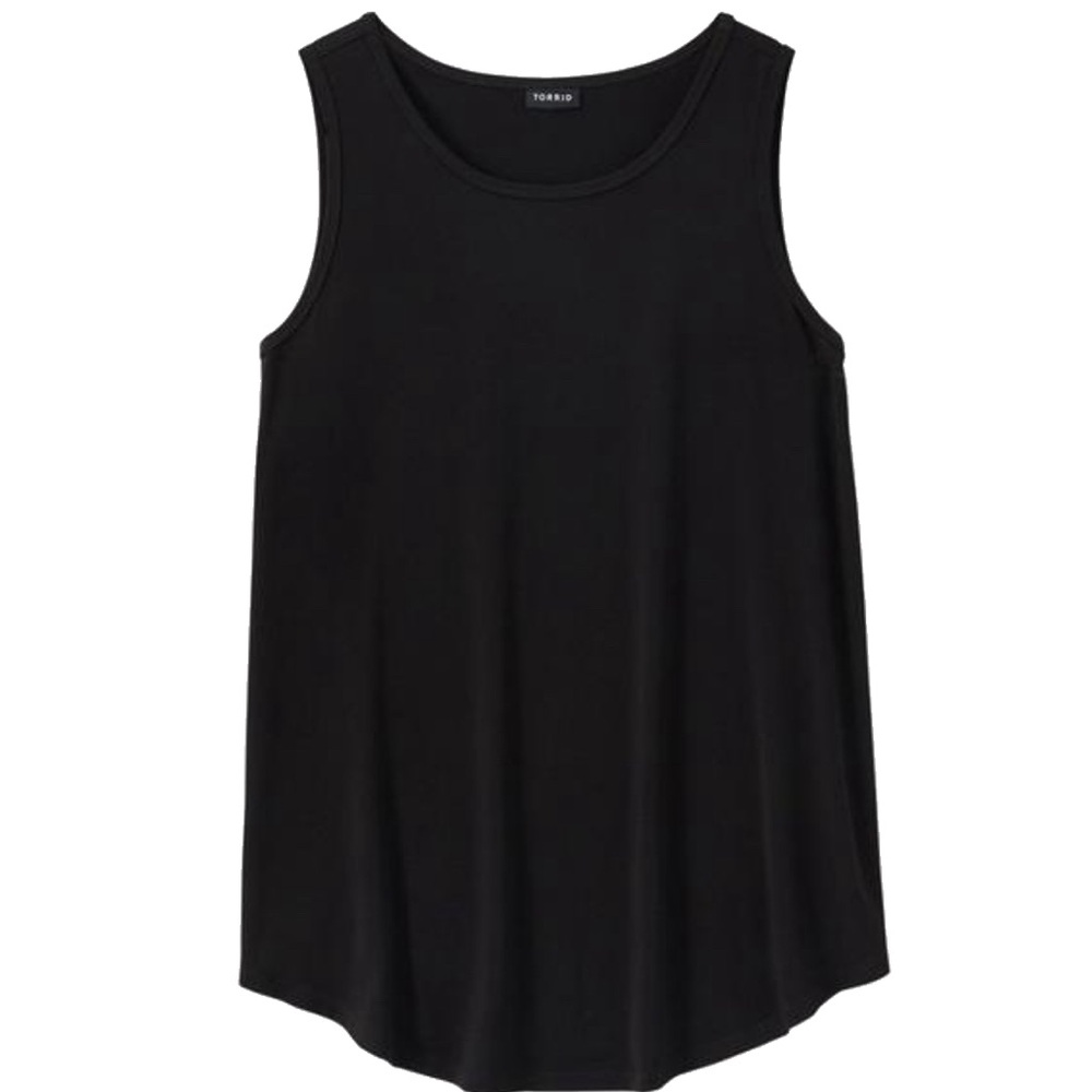 Black Studio Knit High Neck Tank